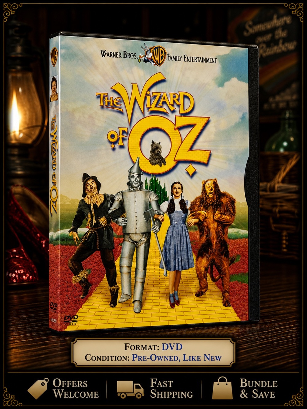 The Wizard of Oz DVD Judy Garland Classic Family Fantasy Movie Warner Bros